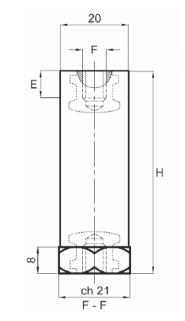 rysunek techniczny izolator CP CES